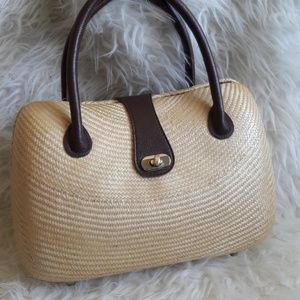 Straw hardshell Handbag